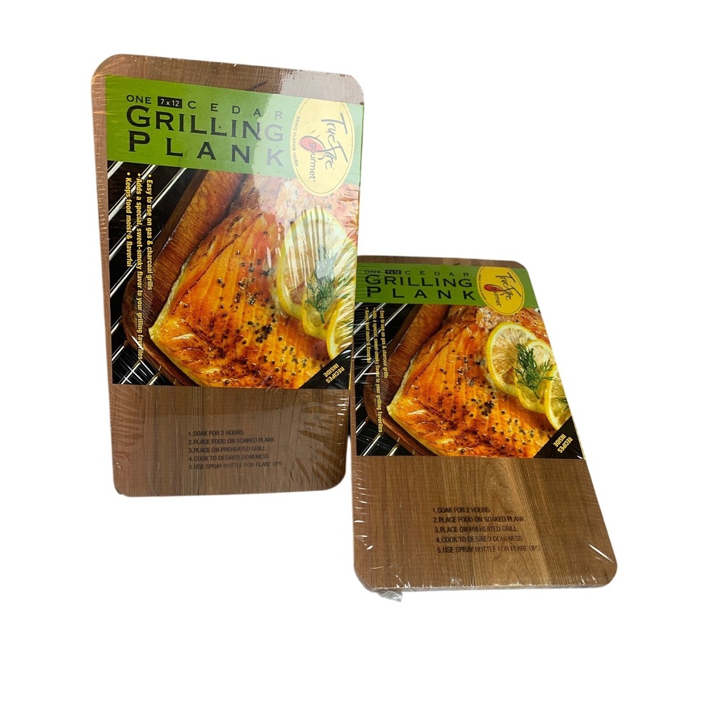 TrueFire Gourmet Cedar Grilling Planks Set‎ of 2 for Salmon Seafood Smoky BBQ